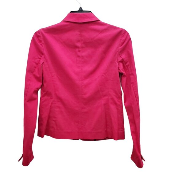 C. Wonder Women's Hot Pink Stretch Fitted Preppy Barbie 2-Button Blazer‎ Size 2 - Picture 6 of 6